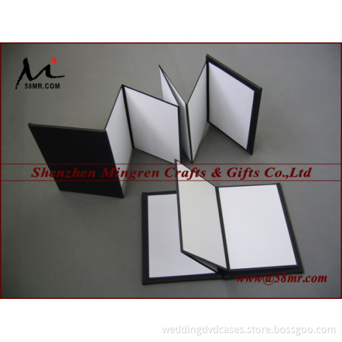 Fabric Cloth Linen folding out photo Album holder stand clips